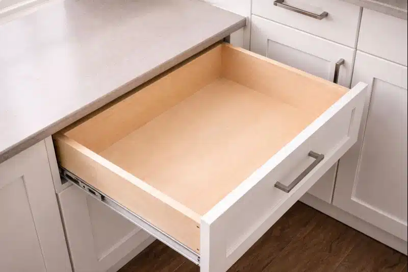 cajón de cocina vacío antes de organizar